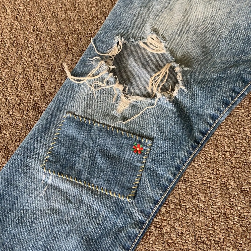 Patchwork Bootcut Jeans - image 2